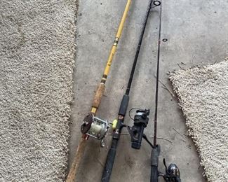Three (3) Partial Fishing Rods
Shakespeare, Wright and McGill (vintage) and Silstar.