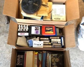 Vintage 8 and 4 Tracks and Reel to Reels
Miscellaneous music and videos