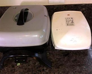 Electric Skillets
One (1) George Foreman Skillet, needs cleaning. One (1) General Electric portable Skillet. Both in used condition, untested.
