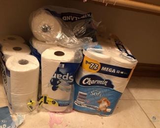 Toilet Paper and Paper Towels
Toilet Paper and Paper Towels, some have been opened.