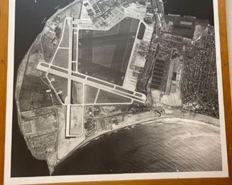 Naval Base Print
Measures 35"x34". Some minor damage to the print and frame, but overall good condition.
