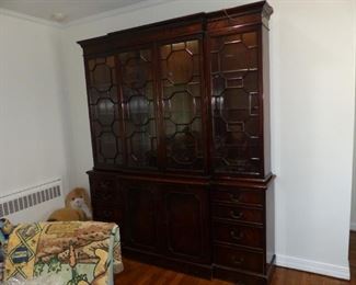 Chippendale style mahogany breakfront