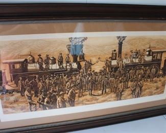 Railroad western expansion, signed print