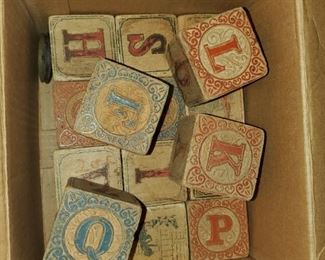 Older wood alphabet blocks