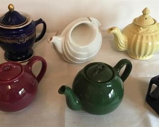 collection of teapots
