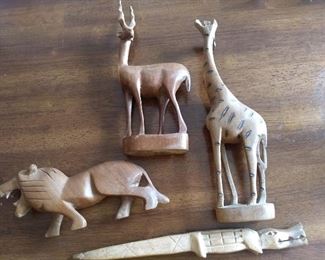 Carved animals