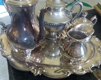 Coffee tea silverplate set
