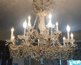 Vintage crystal chandelier 