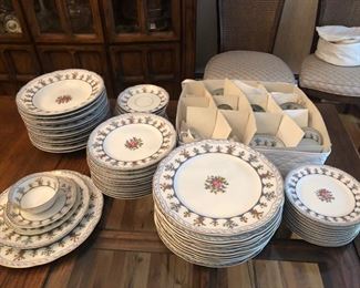 Beautiful set of Limoges Bernardaud china "Chateaubriand" Service for 12 plus