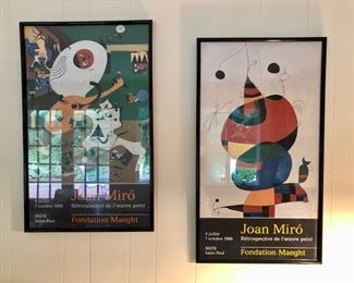 Vintage Miro art posters 