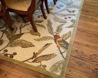 Sparrow in Spring Pottery Barn Rug 