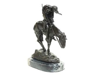 James Earl Fraser, titled "End of the Trail", bronze