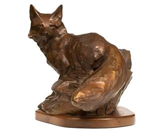 Sandy Scott (b. 1943), "Little Red Rascal", dated 1998, edition number 1/50, bronze, on stand
10"h x 13"w x 10.5"d