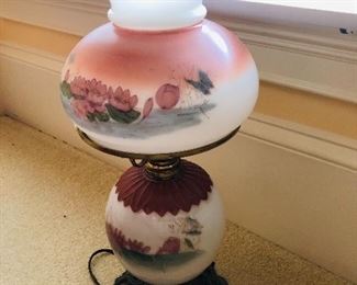 One of many vintage hurricane lamps