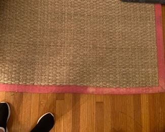 Pink trimmed rug