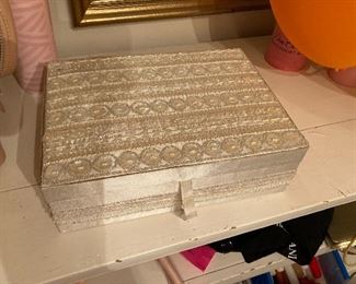Beaded jewelry box