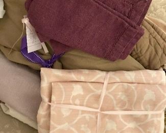 Pair pillow shams- blush pink and cream 