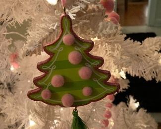Lily Pulitzer ornament - love that pink and green! 