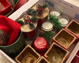 Box of goodies for  sale- one price for all/ Christmas candles, etc etc 