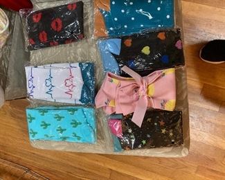 6-7 pairs of funky knee socks 