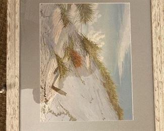 Lovely beach print framed 