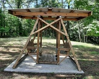 This can be sold with or without concrete slab.  In beautiful condition! Very relaxing!
It can easily be unassembled to move.