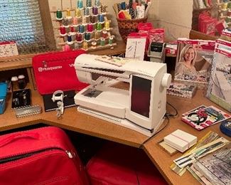 Husqvarna Designer Diamond Sewing Machine with 4D embroidery arm and many accessories 