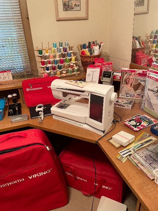 Husqvarna Designer Diamond Sewing Machine with 4D embroidery arm and many accessories 