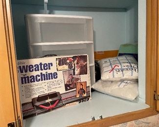 Sewing and quilting items (sweater machine)