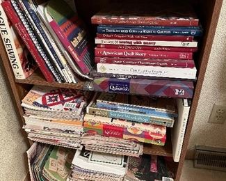 Sewing, quilting, knitting and embroidery books and patterns 