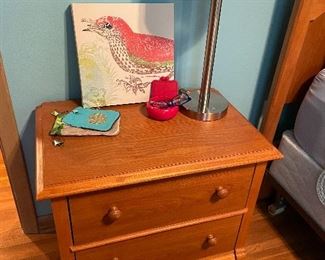 Modern Bedroom set, Mirrored dresser, tallboy, bed and nightstand (matching set) (LAMP IS SOLD)