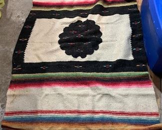 Vintage woven South American blanket (very large)