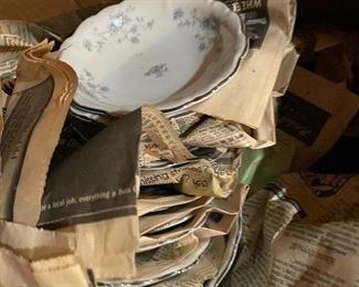 Antique set of dishes 