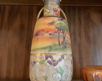 Antique hand painted Nippon vase 