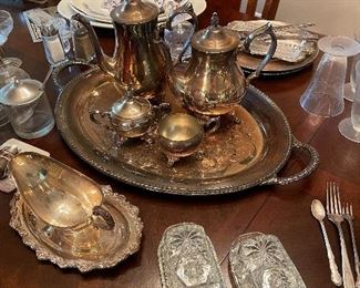 antique silver tea set 