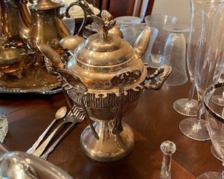 antique silver serving bowl set 
