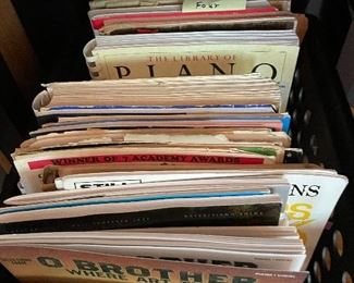 sheet music and music books 