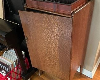 antique record cabinet 