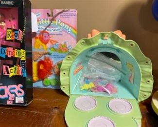 Vintage My Little Pony ballet school play set, 1980s pony costume new on card 