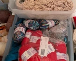 large selection of yarn 