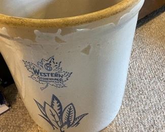 Size 6 Western Stoneware Crock 