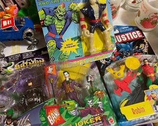 Vintage DC Batman action figures (new on card)
