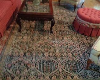wool rug in living room 12'6"x 8'