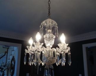 Waterford Crystal Chandelier, 5 light