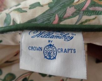 Williamsburg Crown Crafts bedlinens