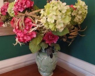 floral display in Dragon Vase