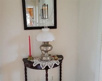 Hall table with mirror
