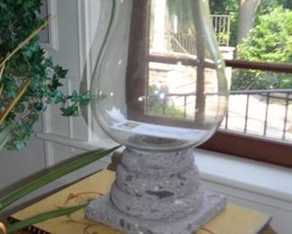 Hurricane Lamp Cement base