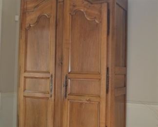 19th Century Antique French Provincial Pine Armoire