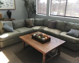 Green Sectional sofa